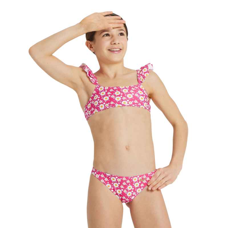 Costum Baie Fete G Printed Frill Brassiere