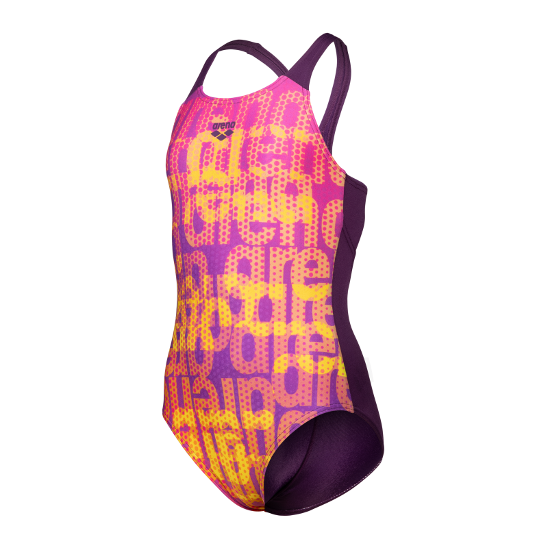 Costum baie fete G Multi Colours Swimsuit V Back - imagine 3