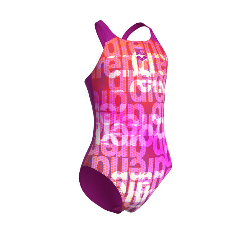 Costum baie fete G Multicolors Swimsuit V Back - imagine 3